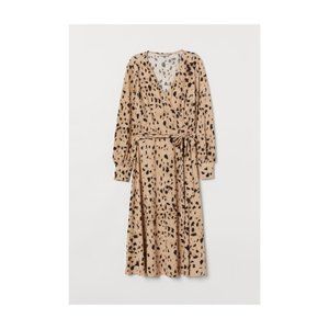 H&M Knee-length creped front-wrap dress sz XXL NWT